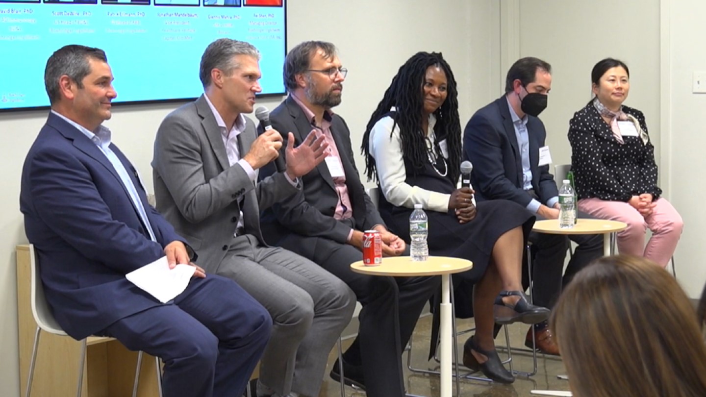 Photo of panel discussion at a Boehringer Ingelheim Academy event